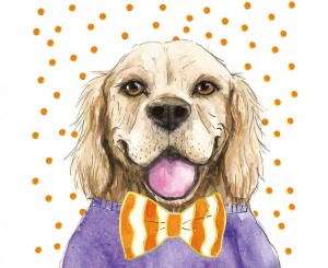 #HKO Kartka okolicznościowa KW PIES POMARAŃCZ., 1 szt.