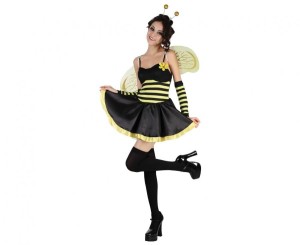 Zestaw dla dorosłych Pszczółka (sukienka, rękawiczki, skrzydła, opaska), rozm. S