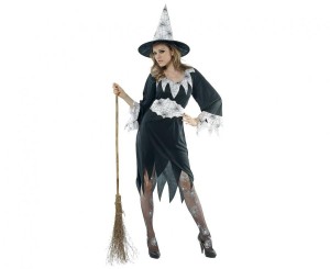 Zestaw dla dorosłych Jasna Czarownica (sukienka, kapelusz, pasek ), rozm. S