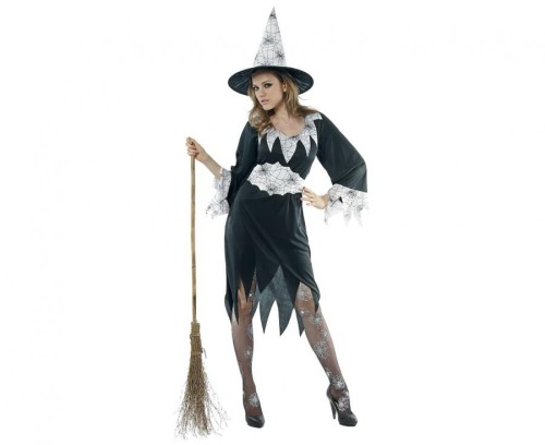 Zestaw dla dorosłych Jasna Czarownica (sukienka, kapelusz, pasek ), rozm. S