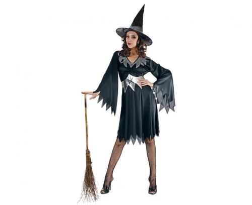Zestaw dla dorosłych Zmysłowa Czarownica (sukienka, kapelusz, pasek), rozm. S