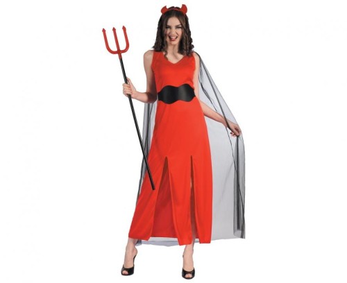 Zestaw dla dorosłych Elegancka Diablica (sukienka z peleryną, opaska, pasek), rozm. M