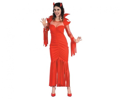 Zestaw dla dorosłych Czerwona Diablica (sukienka, opaska), rozm. S