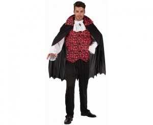 Zestaw dla dorosłych Elegancki Wampir (peleryna, bluzka z żabotem), rozm. 56