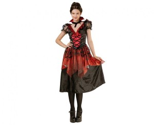 Zestaw dla dorosłych Gotycka Wampirzyca (sukienka, kołnierzyk ), rozm. S