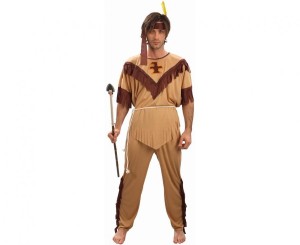 Zestaw dla dorosłych Skromny Indianin (opaska, bluzka, spodnie, pasek), rozm.uniw.