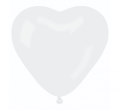Balony CR17 pastel serca duże - białe 01/ 50 szt.