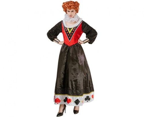 Zestaw dla dorosłych Dama Kier (sukienka, kołnierzyk), rozm. M