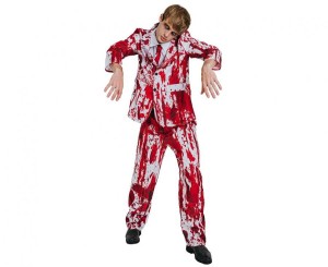 Zestaw dla dorosłych Krwawy Pan Młody (koszula, krawat, spodnie), rozm. 52