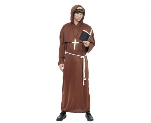 Zestaw dla dorosłych Mnich (szata z kapturem, pasek, krzyż), rozm. uniw.