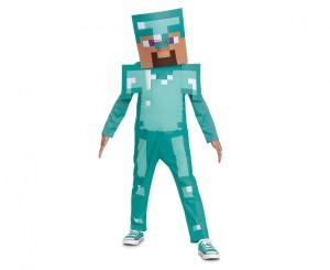 #STDZ Strój Steve Diamond- Minecraft (licencja), rozm.S (4-6 lat)