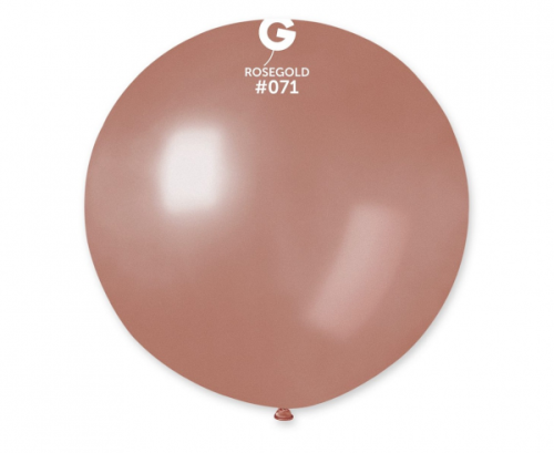Balon GM220, kula metalik 0.65m - różowo-złota 71