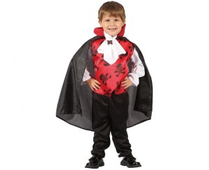 #STDZ Zestaw dla dzieci Czerwony Wampir (bluzka z kamizelką, peleryna, żabot), rozm. 92/104 cm