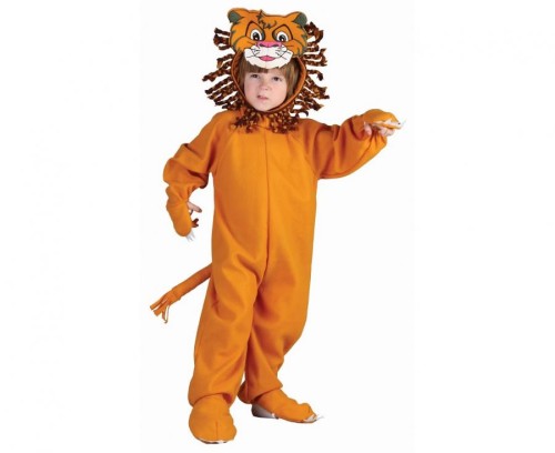 #STDZ Zestaw dla dzieci Pomarańczowy Lew (kombinezon, kaptur, ogon), rozm. 92/104 cm
