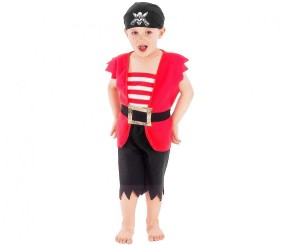 #STDZ Zestaw dla dzieci Pirat (spodnie, bluzka, pasek, chustka), rozm. 92/104 cm