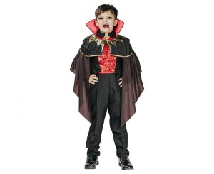 #STDZ Zestaw dla dzieci Gotycki Wampir (bluzka, peleryna, spodnie), rozm. 110/120 cm