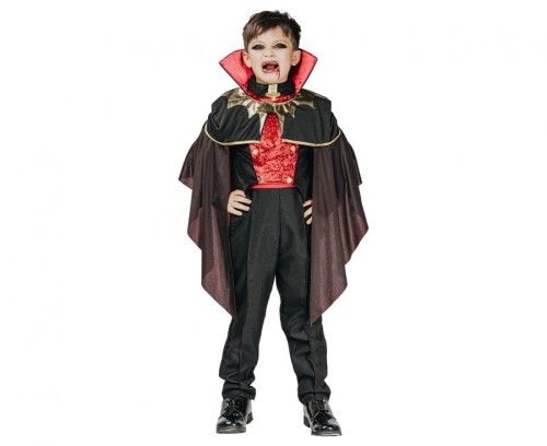 #STDZ Zestaw dla dzieci Gotycki Wampir (bluzka, peleryna, spodnie), rozm. 110/120 cm