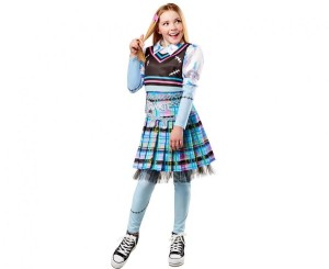 #STDZ Zestaw dla dziewczynki Monster high Frankie Stein (sukienka, odpinany pasek, spinka do włosów), rozm. L
