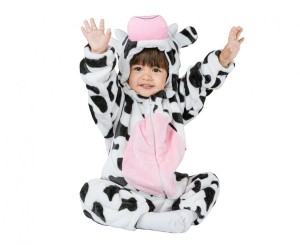 #STDZ Strój dla dzieci Mała Krówka (kombinezon z kapturem), rozm. 92/104 cm