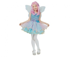 #STDZ Zestaw dla dzieci Niebieska Wróżka (sukienka, skrzydła), rozm.130/140 cm