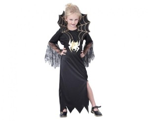 #STDZ Zestaw dla dzieci Czarna Wdowa (sukienka, kołnierz, pasek), rozm. 130/140 cm