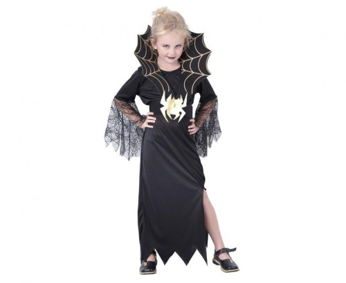 #STDZ Zestaw dla dzieci Czarna Wdowa (sukienka, kołnierz, pasek), rozm. 130/140 cm