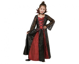 #STDZ Zestaw dla dzieci Gotycka Wampirzyca (spódnica, bluzka, kołnierz), rozm.120/130 cm