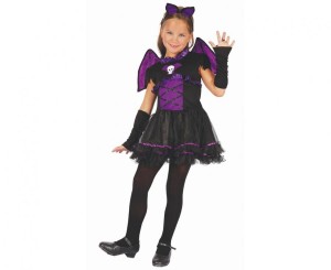 #STDZ Zestaw dla dzieci Czarownica Nietoperz (sukienka, skrzydła, rękawiczki, opaska), rozm. 110/120 cm
