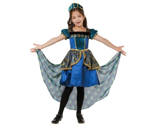 #STDZ Zestaw dla dzieci Pawia Księżniczka (sukienka, opaska), rozm.130/140 cm