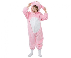 #STDZ Strój dla dzieci Różowa Świnka (kombinezon z kapturem), rozm. 92/104 cm