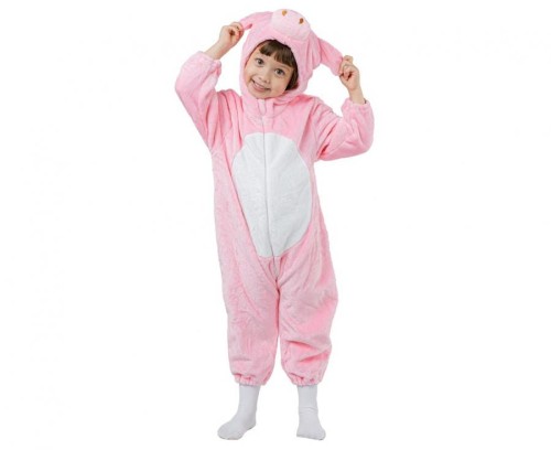 #STDZ Strój dla dzieci Różowa Świnka (kombinezon z kapturem), rozm. 92/104 cm