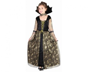 #STDZ Zestaw dla dzieci Pajęcza Czarownica (sukienka, kołnierz), rozm. 110/120 cm