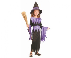 #STDZ Zestaw dla dzieci Elegancka Czarownica (sukienka, kapelusz, pasek), rozm. 130/140 cm