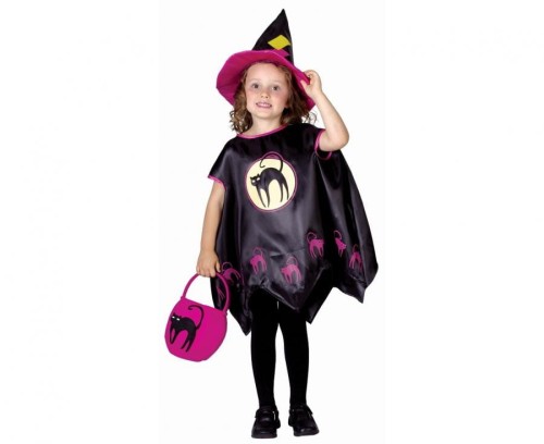 #STDZ Zestaw dla dzieci Czarownica (peleryna, kapelusz, torba), rozm. 92/104 cm
