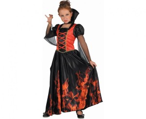 #STDZ Zestaw dla dzieci Czerwona Wampirzyca (sukienka, kołnierz), rozm. 120/130 cm