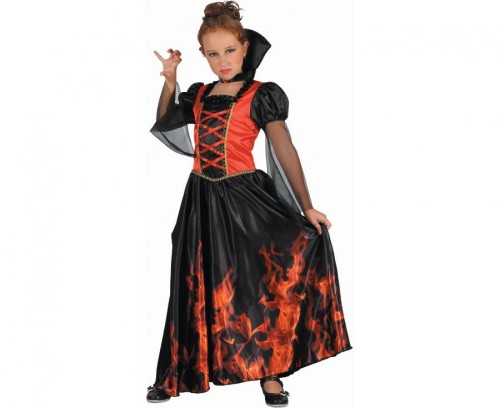 #STDZ Zestaw dla dzieci Czerwona Wampirzyca (sukienka, kołnierz), rozm. 120/130 cm