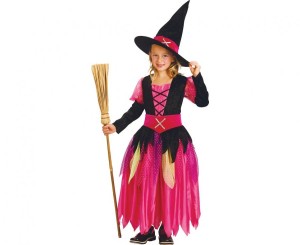 #STDZ Zestaw dla dzieci Modna Czarownica (sukienka, kapelusz, pasek), rozm.110/120 cm