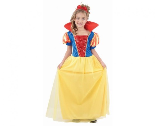 #STDZ Zestaw dla dzieci Wytworna Śnieżka (sukienka z kołnierzem, opaska), rozm.130/140 cm