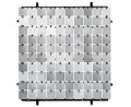  Panel dekoracyjny srebrny, czarne tło typ B, 30x30 cm/ 100 kwadratów