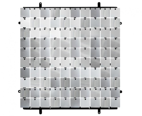  Panel dekoracyjny srebrny, czarne tło typ B, 30x30 cm/ 100 kwadratów
