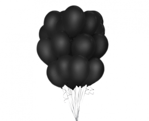 Balony Beauty&Charm, pastelowe czarne 12"/ 50 szt.