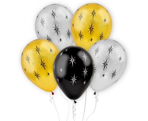 Balony Beauty&Charm Błyszczące gwiazdy, 12"/ 5 szt.