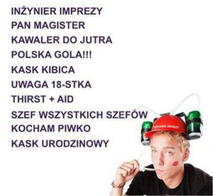Naklejka na piwny kask