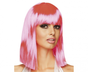 Peruka DANCE, neonowy różowy
