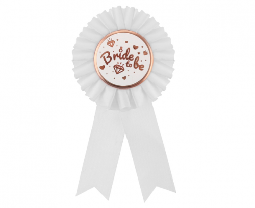Kotylion Bride to be, biały