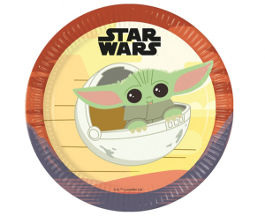 Talerzyki papierowe Star Wars The Mandalorian, next generation, 23cm, 8 szt. (plastic-free)