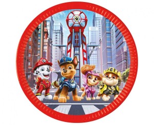 Talerzyki papierowe Paw Patrol: The Movie (Nickelodeon) next generation, 23cm, 8 szt. (plastic-free)