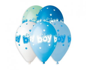 Balony Premium Hel It's a Boy, 13 cali/ 5 szt. KK