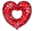 Balon foliowy 24" FX - "Piękne serce - I Love You"