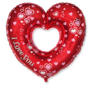 Balon foliowy 24" FX - "Piękne serce - I Love You"